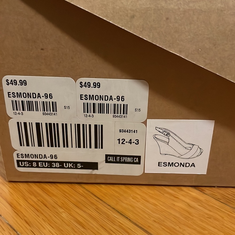 Peep toe wedge sling backs - Picture 2 of 4